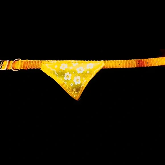 Hawaii floral cat bandana buckle up collar