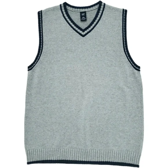 GAP Big Boys Sleeveless V-Neck Sweater Vest in Gray