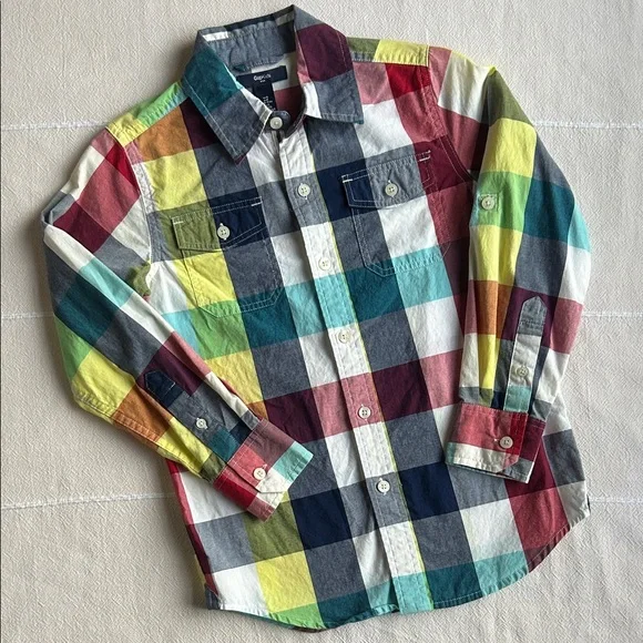 GAP Kids Colorful Checkered Shirt