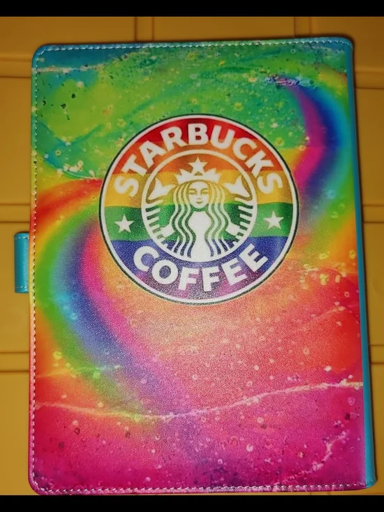 Starbucks Rainbow Logo Binder Notebook - Multicolor