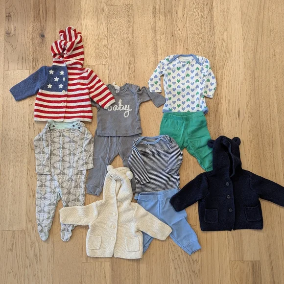 Baby Clothes Bundle 10 Items Baby Gap Oh Baby! Primary Finn+Emma