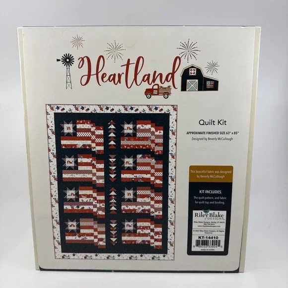 HEARTLAND Quilt Kit Beverly McCullough 63 x 85 Patriotic Quilt Kit BRAND NEW
