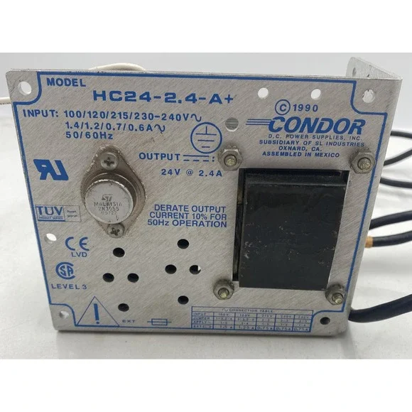 Condor HC24-2.4-A Power Supplies 100/120/215/230-240V 47-63Hz 24V 2.4A USED