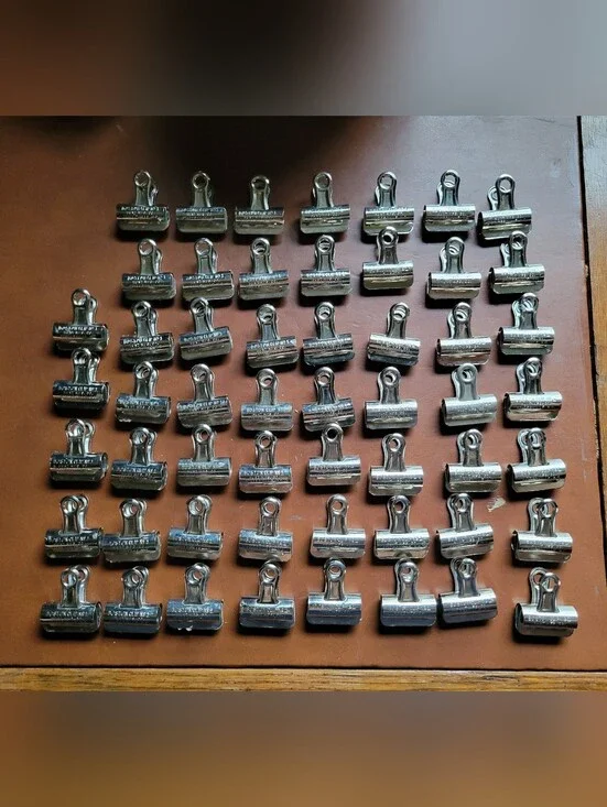 45 Vintage Boston Hunt Mfg Co Clips 1 Inch