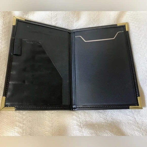 Stafford Small Black Notepad Portfolio