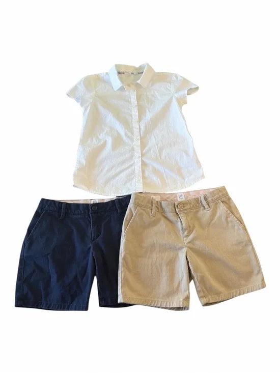 GAP Navy and Khaki Kids Chino Shorts Duo