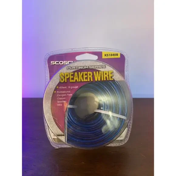 Scosche KS1840B - 18 Gauge Platinum Series Blue Speaker Wire Spool (40 ft.) NEW