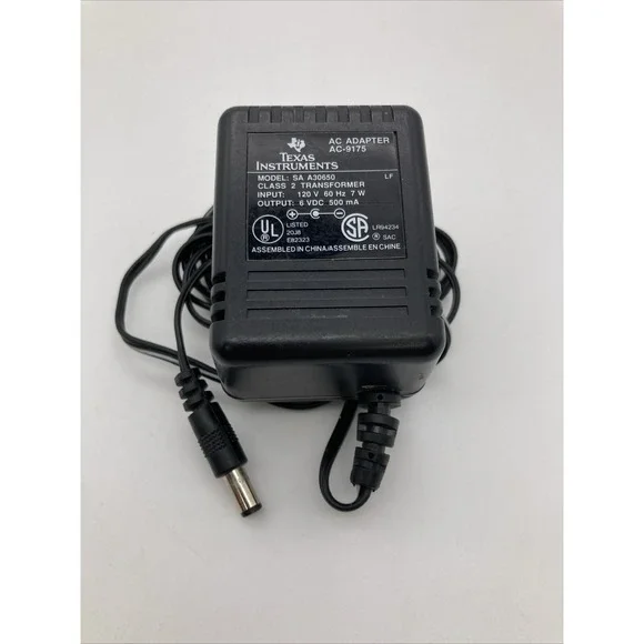 Texas Instruments AC ADAPTER AC-9175 Mod: SAC A30650 6V 500mA