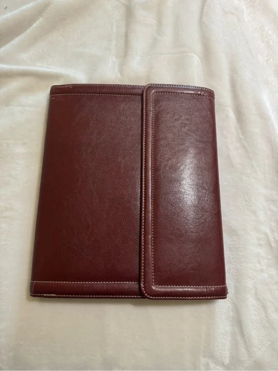 samsonite red leather binder