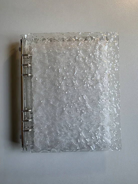 A5 Clear Textured Acrylic 6-Ring Binder - Translucent