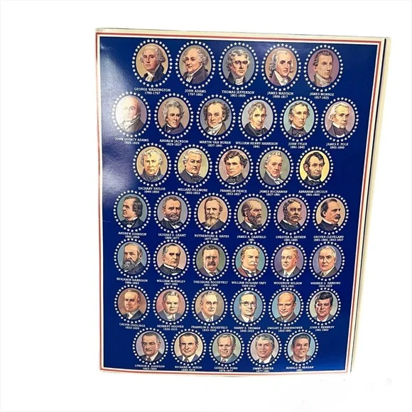 Presidents Folio Folder 5 Vtg Folders presidents Washington through Reagan