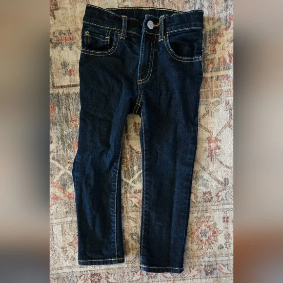 GAP Boys 4t Blue Straight Leg Jeans with Indigo Wash Stretch Skinny