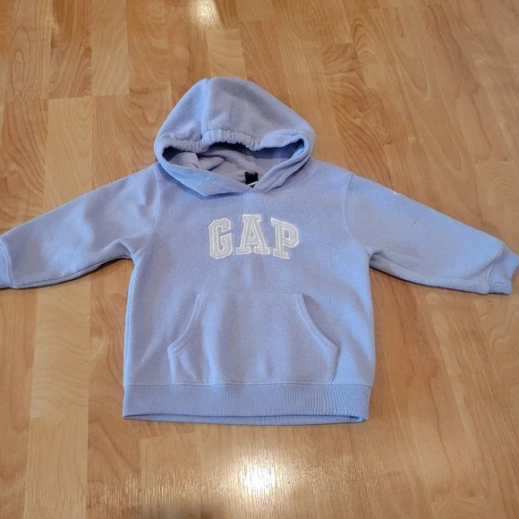 Baby GAP Polar Fleece Pullover Logo Hoodie Lavender Size 18-24 Months