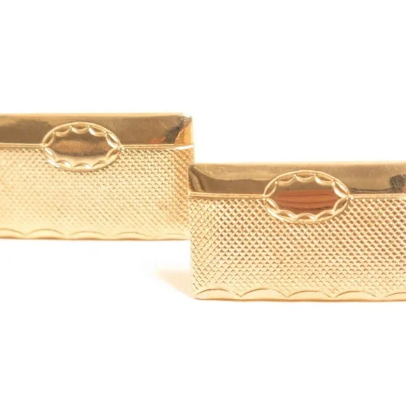 Vintage Blank‎ Monogram Gold Plated Cufflinks