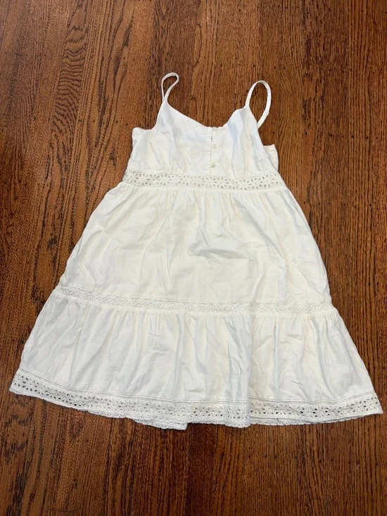🤍 GAP Teen Tiered Lace Dress – White (Size 14–16) 🤍