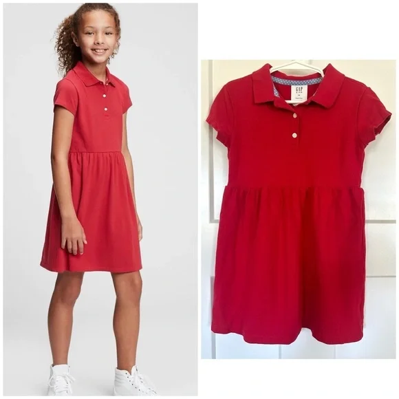 GAP Kids Organic Cotton Polo Dress – XS (4-5Y)