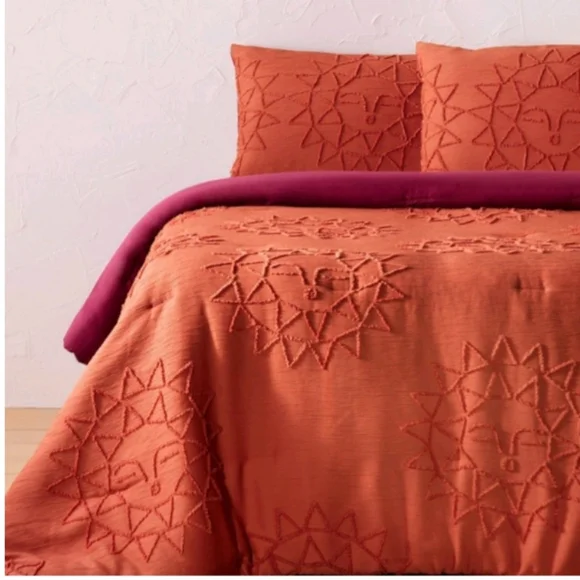 Opalhouse designed w Jungalow Twin/Twin Extra Long Geo Sun Print Comforter and S
