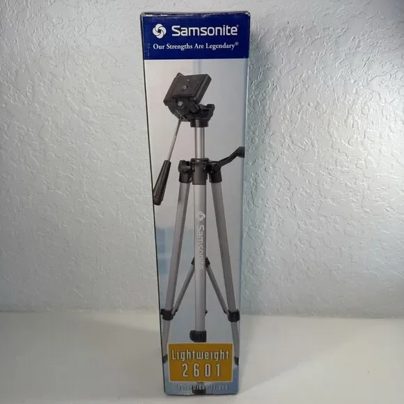 Samsonite Lightweight 2601‎ Photo/Video Tripod Adjustable Height Aluminum