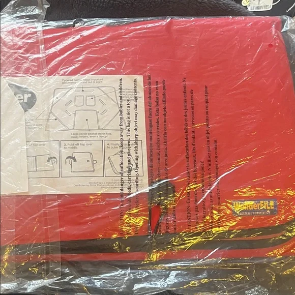 Red Expanding File Folder