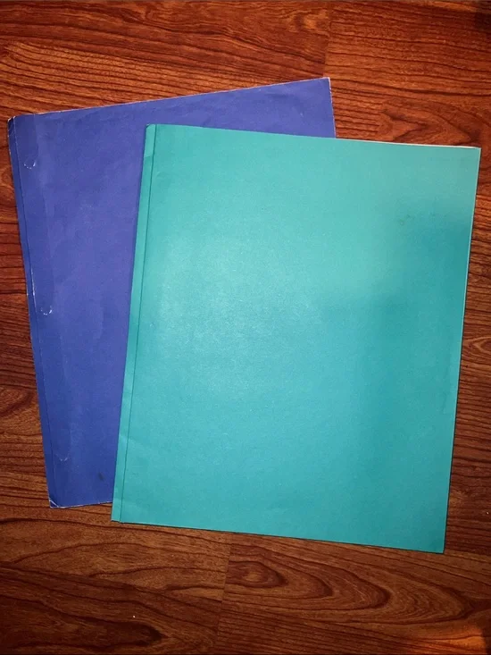 Teal Blue 3 Prong 2 Pocket Folders
