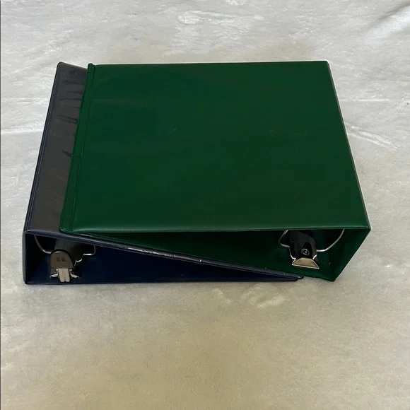 Blue and Green 3” Binders