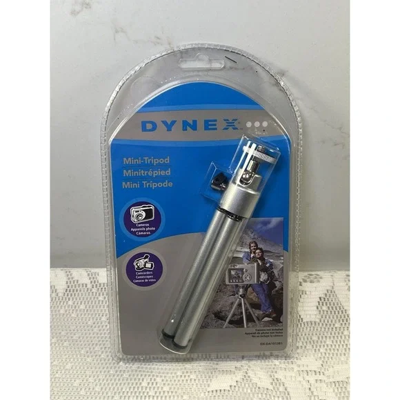 NEW Dynex DX-DA101381 Mini Camera Tripod Aluminum Adjustable Sealed