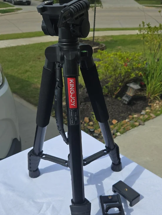 Black Camera Tripod with Quick-Release Head