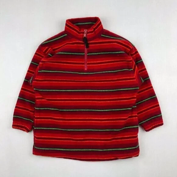 •Vintage• Gap Pro Fleece Quarter Zip Pullover in Sunset Stripe XS (4-5)