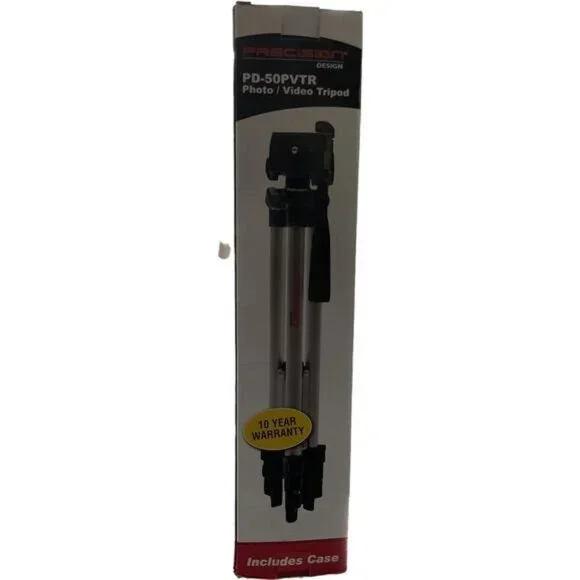 Precision Design PD-50PVTR Photo/Video Tripod With Case