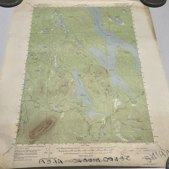 USGS PUBLIC UTILITIES COMM 1954 Ragged Lake, ME Quadrangle Piscataquis 1:625 MAP
