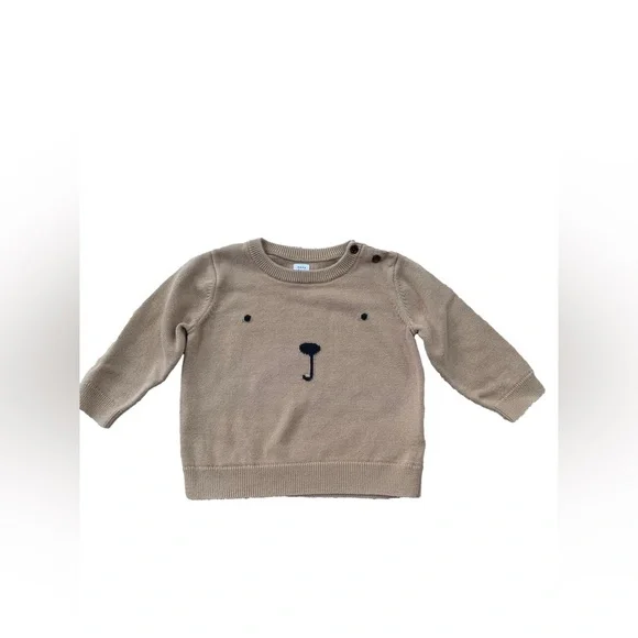 Baby Gap Size 12-18 Months Brannan Brown Bear Sweater