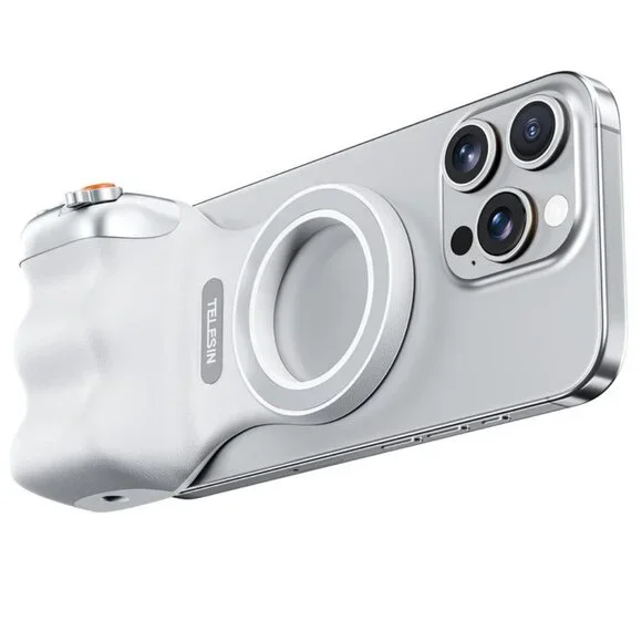 SMARTPHONE CAMERA HOLDER - NEW // Easy Photo Handle w Remote - Magnetic Mount