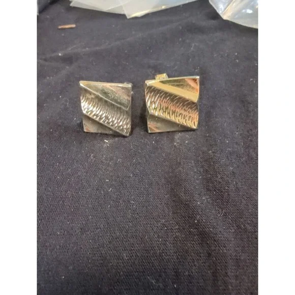 Vintage Gold‎ Toned Bullet Backed Cufflinks
