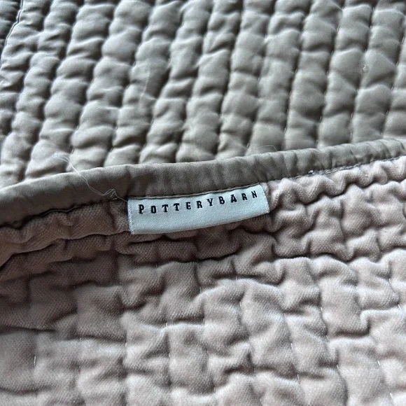 Pottery Barn Queen‎ Quilt Reversible Velvet Silk Cotton 90
