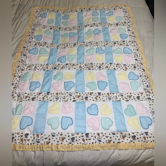 Disney Winnie the Pooh vintage 40 x 48 handmade Quilt