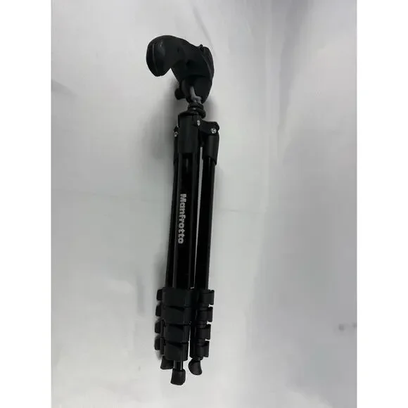 Manfrotto Tripod w/ Fluid Head Adjustable Height Camera Stand Black