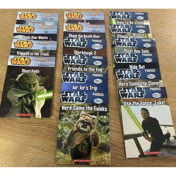Star Wars Phonics By Scholastica Includes 14 Phonics Books &‎ 2 Work Books