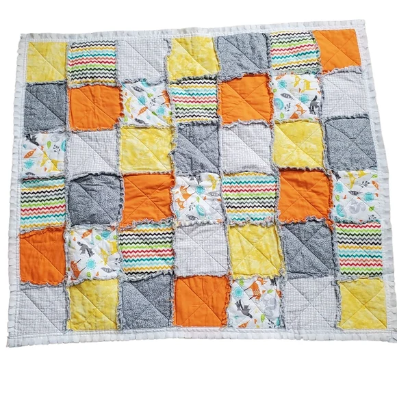 New Homemade Colorful Baby Boy Rag Quilt