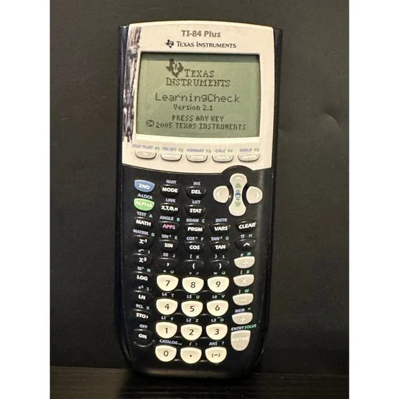 Texas Instruments TI-84 Plus Graphing Calculator Black Silver SAT ACT AP Exam