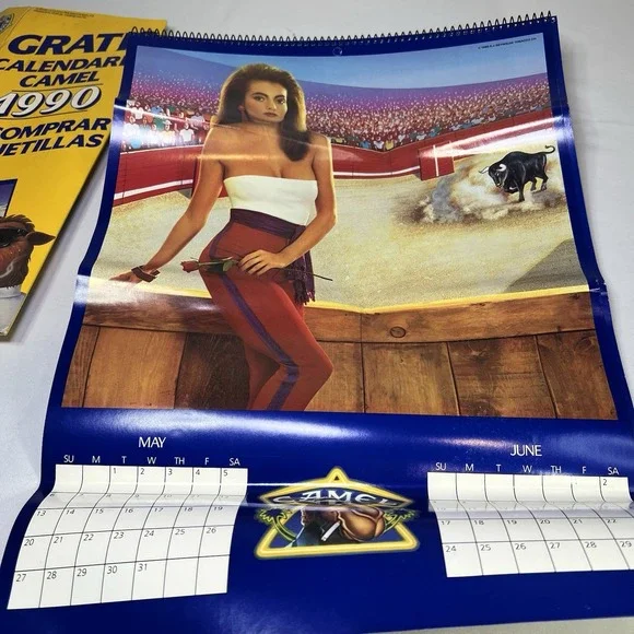 Rare Vintage JOE CAMEL‎ 1990 Cigarette Wall Calendar Tobacco Advertising