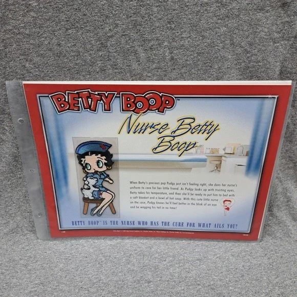 Betty Boop Patch Nurse Betty Pudgy Clothing Patch Collectible‎ Vintage Medical