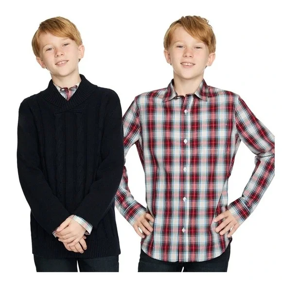 Gap‎ Boys Sweater Shirt Set Size XS 4/5 Black/Red