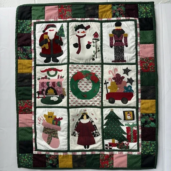 Quilted Christmas Wall Hanging Handmade 34