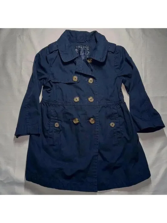 Girls 3T Peacoat Gap Kids‎ Navy Dress Coat Church Wedding Easter Button Dressy
