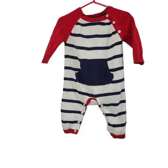 Baby Gap Baby Unisex Red White Blue One Piece With Pouch Size 9 to 12 months
