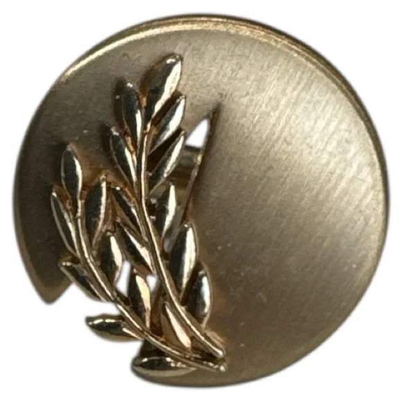 SWANK Vintage Gold-Tone Cufflinks Wheat Stalk Design