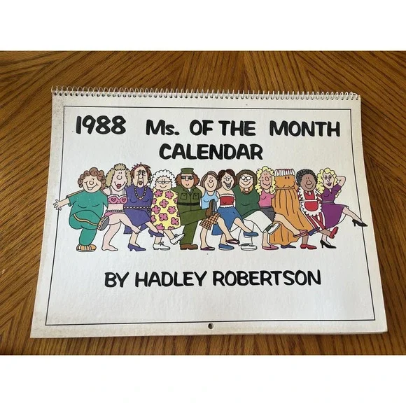 Ms of the Month Calendar Retro Vintage 1980s Hadley Robertson Funny Womens Humor