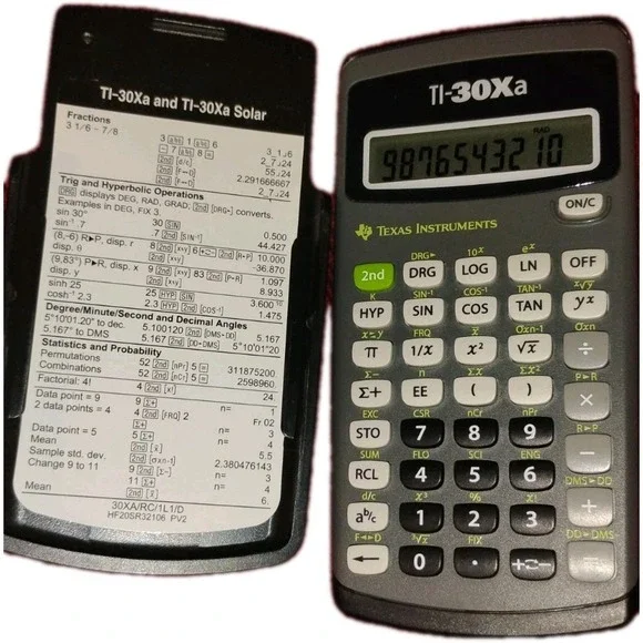 Texas Instruments TI-30Xa Scientific‎ Calculator Solar Powered tested