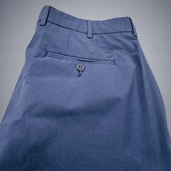 Peter Millar Crown Crafted Mens Size 34x28 Blue Flat Front Dress Pants 34x28