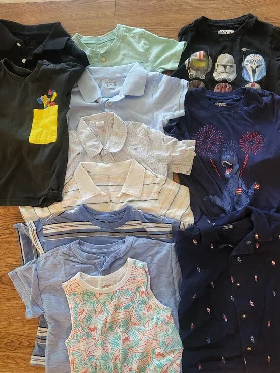 Boys Shirt Bundle 12 pieces Gap, Oshkosh, Cat & Jack, The Childrens Place Size 5